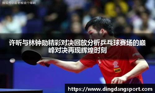 许昕与林钟勋精彩对决回放分析乒乓球赛场的巅峰对决再现辉煌时刻